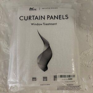 New!! Never Opened!! MYSTIC-HOME Sheer Curtains 63 Inch Length